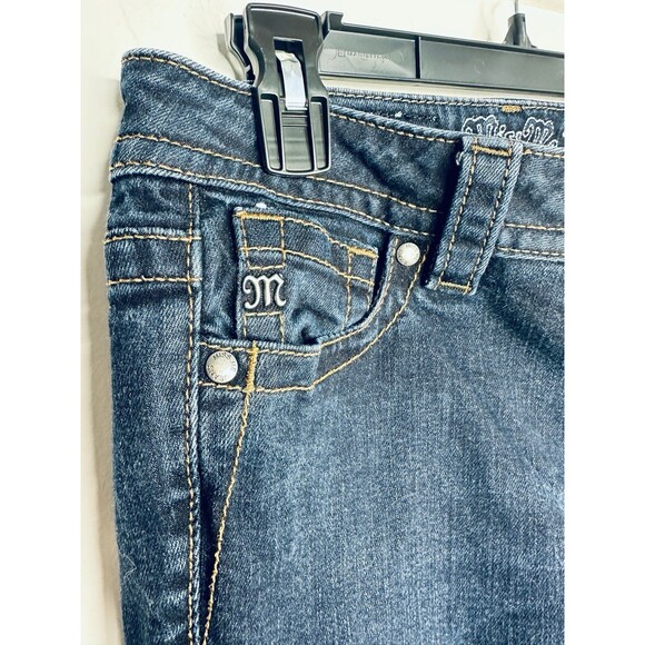 Miss Me Nocturne Mid Rise Skinny Jeans 27 Dark Blue Stretch - Picture 5 of 9